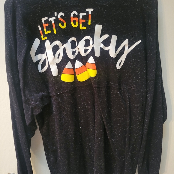 Womens Medium Disney Halloween Sparkly Back Long Sleeve Shirt - Picture 3 of 6